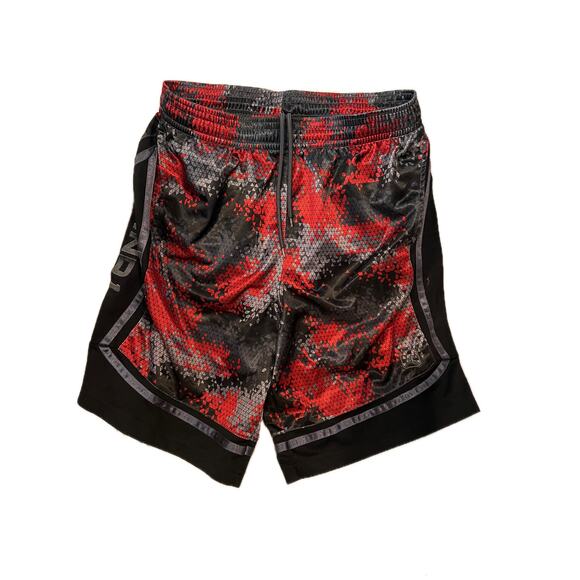 AND1 Red Black Gray Basketball Shorts Mens L - Picture 1 of 4